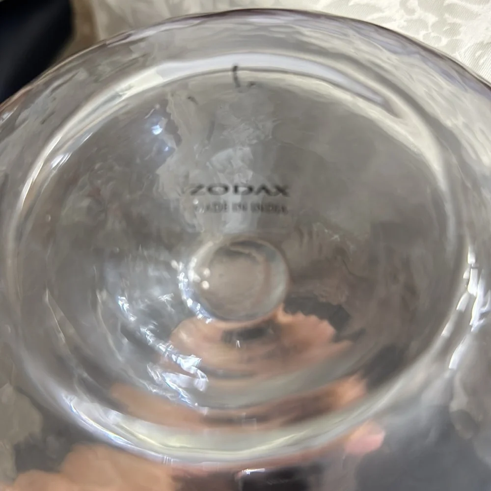 Elegant Zodax Hammered, Glass Vase 10 inch